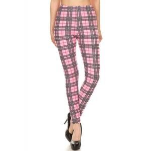 NEW LOVE IT valentine's plaid tc2 leggings in pink